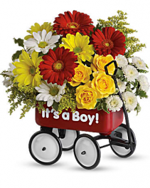 Baby Boy Wow Wagon - 352 Flower arrangement 