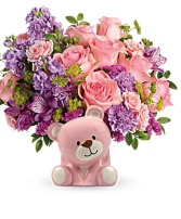 Teleflora's Beautiful Arrival Bear Bouquet PM Baby