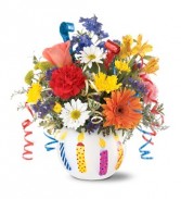 Birthday Flower Celebration TF41-1 Fresh Floral Keepsake