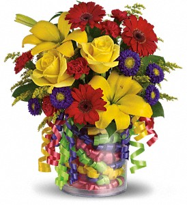 Teleflora's Birthday Ribbon Bouquet in Valley City, OH | HILL HAVEN FLORIST & GREENHOUSE Teleflora's Birthday Ribbon Bouquet in Valley City, OH | HILL HAVEN FLORIST & GREENHOUSE