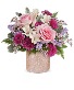 Teleflora's Blooming Brilliant Boutique Fresh Arrangement in a Teleflora Keepsake