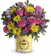Teleflora's Blooming Pail Bouquet