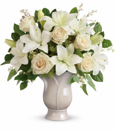 Teleflora's Blooming Tulip Vase Vase Arrangment