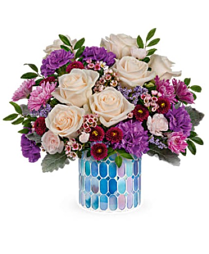 Teleflora's Blue Beauty Vase Arrangement