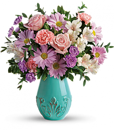 Teleflora's Blushing Aqua