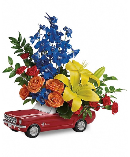 Teleflora's Bold Ford Mustang Keepsake Arrangement