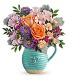 Teleflora's Busy Bee Pitcher Arrangement Fresh Arrangement with a Teleflora Keepsake