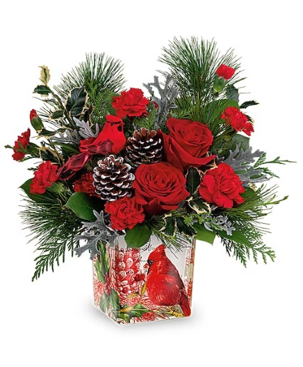 Teleflora's Cardinal Cheer Bouquet 