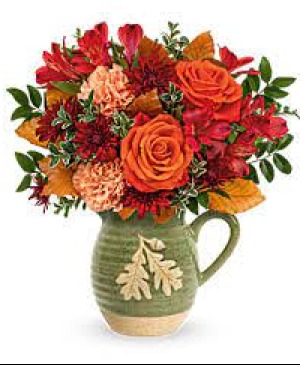 Teleflora's Charming Acorn Artisan Pitcher