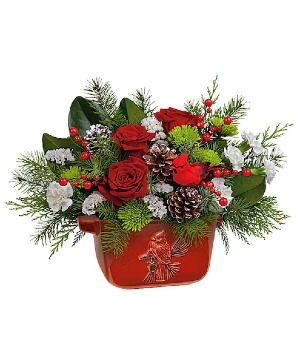 Teleflora's Classic Cardinal Centerpiece 