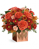 Teleflora's Copper Petals Fall Fresh Arrangement