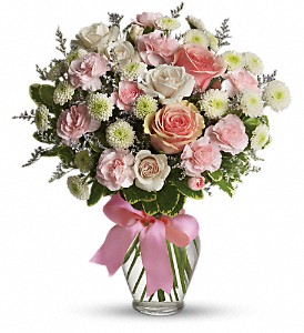 Teleflora's Cotton Candy Vased Arrangement