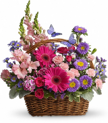 Country Basket Blooms Fresh Floral Basket in New Castle, IN | WEILAND'S FLOWERS