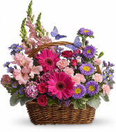 Country Basket in Bloom Fresh Arrangement