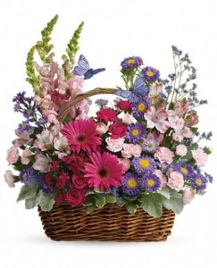 Country Basket of Blooms