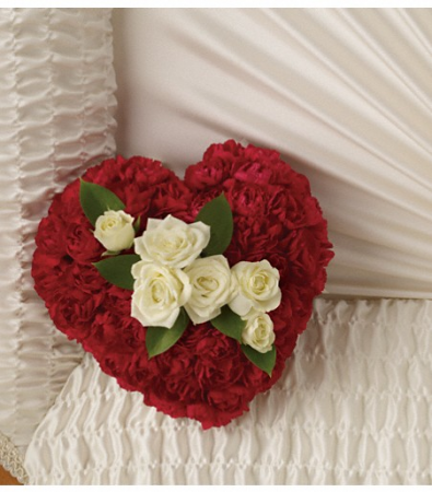 Devoted Heart Casket Flowers Funeral Flowers