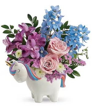 Teleflora's Enchanting Pastels Unicorn Bouquet 