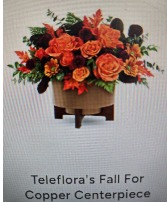 Teleflora's Fall For Copper Centerpiece Stylized
