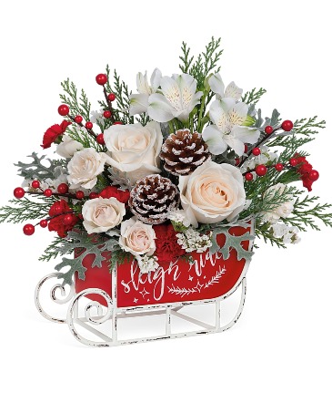 Teleflora's Frosted Sleigh  in Mount Pearl, NL | MOUNT PEARL FLORIST