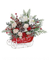 Teleflora's Frosted Sleigh Bouquet 