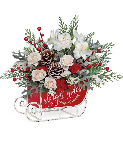 Teleflora's Frosted Sleigh Bouquet Fresh