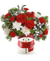 Teleflora's Frosty Wishes Bouquet Christmas Arrangement