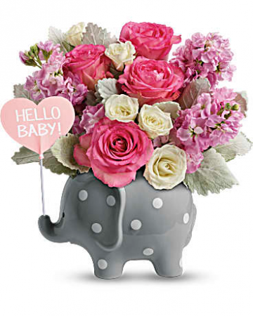  Hello Sweet Baby Girl -379 Flower arrangement 