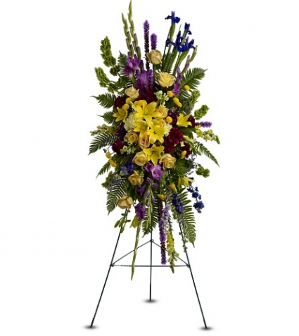 Bayberries' in loving memory spray sympathy