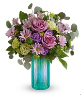 Teleflora's Iridescent Dream Bouquet vase some flower colors maybe substituted