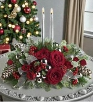 Teleflora's Joyous Glow Centerpiece Christmas