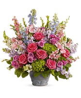 Teleflora's Keep Blooming Arrangement Fresh Arrangement in a Teleflora Keepsake