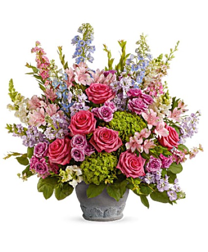 Teleflora's Keep Blooming Arrangement Fresh Arrangement in a Teleflora Keepsake