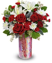 Teleflora's Love Sparkles Mixed Flower Arrangement Fresh Arrangement in a Teleflora Keepsake