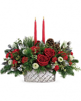 Teleflora's Merry Mercury Centerpiece Center Piece