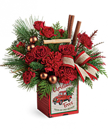 Teleflora's Merry Vintage Christmas Bouquet Arrangement