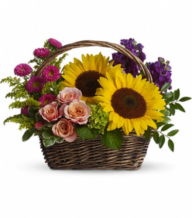 Picnic in the Park Fresh Floral Basket