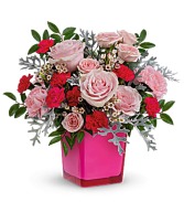 Teleflora's Pink Empowerment Bouquet Fresh Arrangement with a Teleflora Keepsake