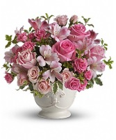 Teleflora's Pink Potpourri Fresh Arrangement in a Teleflora Keepsake
