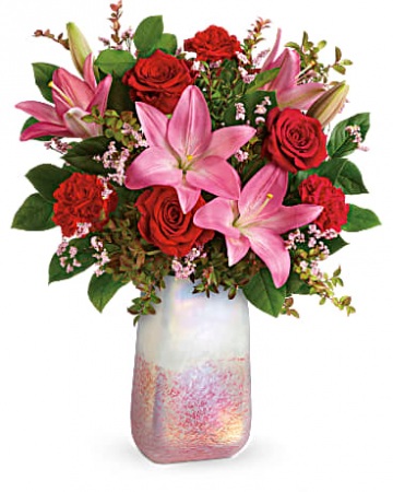 Teleflora's Pretty in Quartz vase arrangment