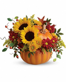 Teleflora's Pretty Pumpkin Bouquet Arrangement