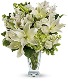 Teleflora's Purest Love Bouquet Glass Vase