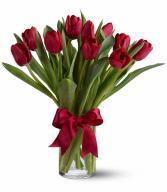Teleflora's Radiantly Red Tulips 