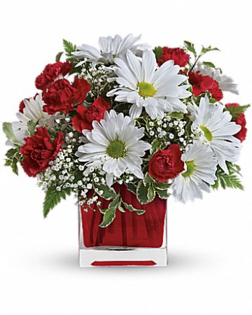 Teleflora's Red and White Delight Bouquet Arrangement