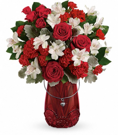 Teleflora's Red Haute Bouquet 