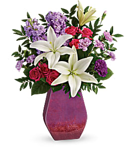Teleflora's Regal Blossoms Fresh Flowers in a Keepsake Vase