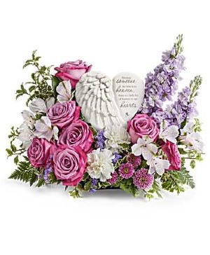 Teleflora's Remembering Love Fresh Arrangement with a Teleflora Keepsake