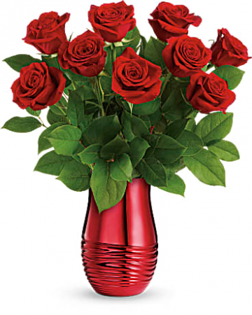 Teleflora's Rouge Romance Bouquet Fresh Arrangement