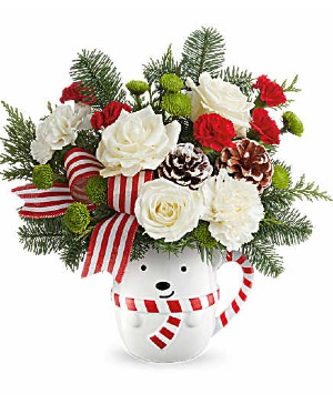 Teleflora's Send A Hug Bear Hugs and Wishes Flower Arrangement