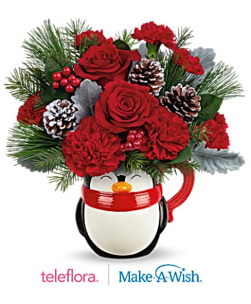 Teleflora's Send A Hug® North Pole Penguin Bouquet in Three Rivers, TX | CURRY'S NURSERY & FLORAL