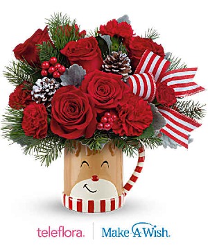 Teleflora's Send A Hug Reindeer Wish Bouquet Arrangement